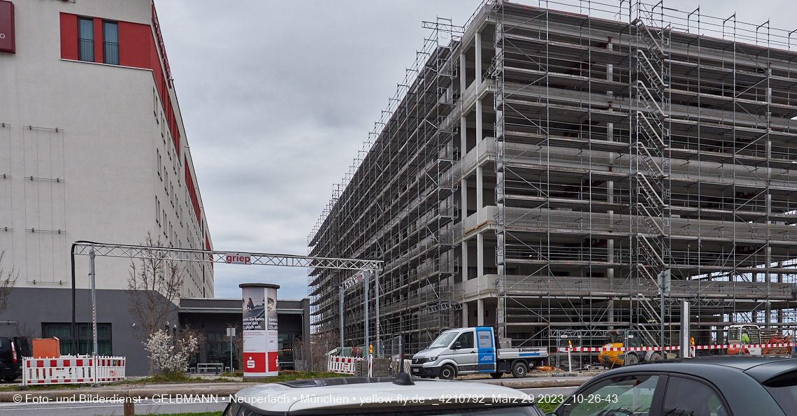 29.03.2023 - Baustelle REVO und Umgebung in Neuperlach